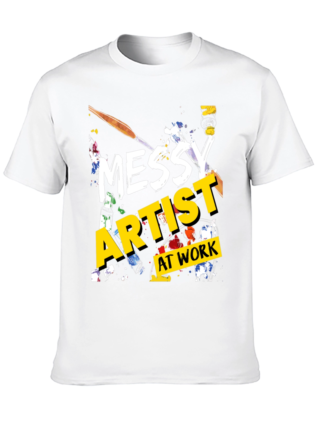 Messy Artist at Work Graphic T-Shirt