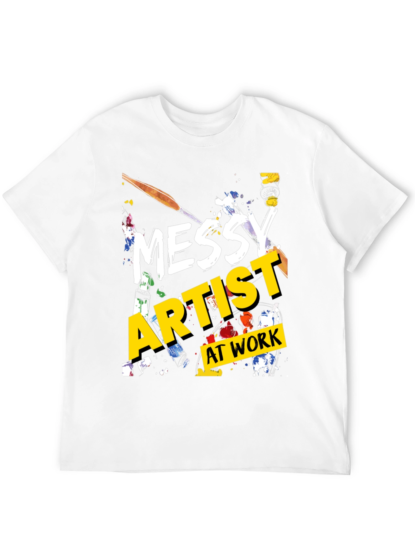 Messy Artist at Work Graphic T-Shirt
