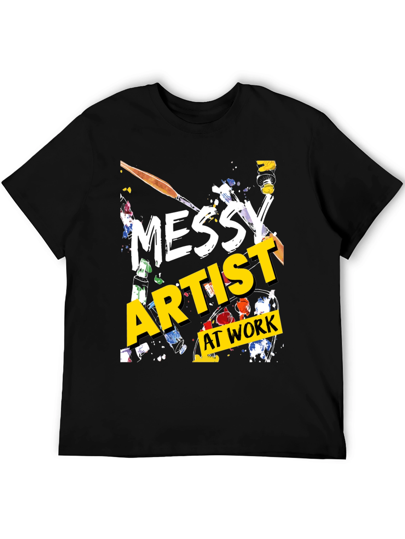 Messy Artist at Work Graphic T-Shirt