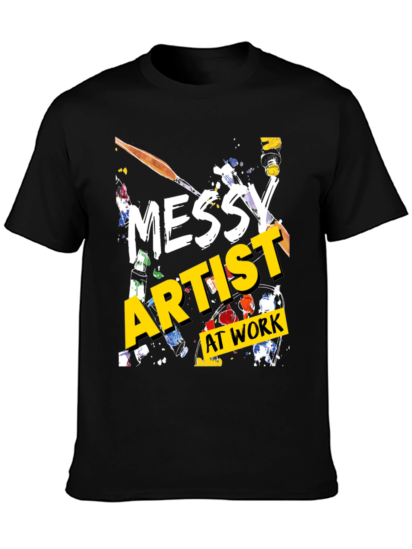 Messy Artist at Work Graphic T-Shirt