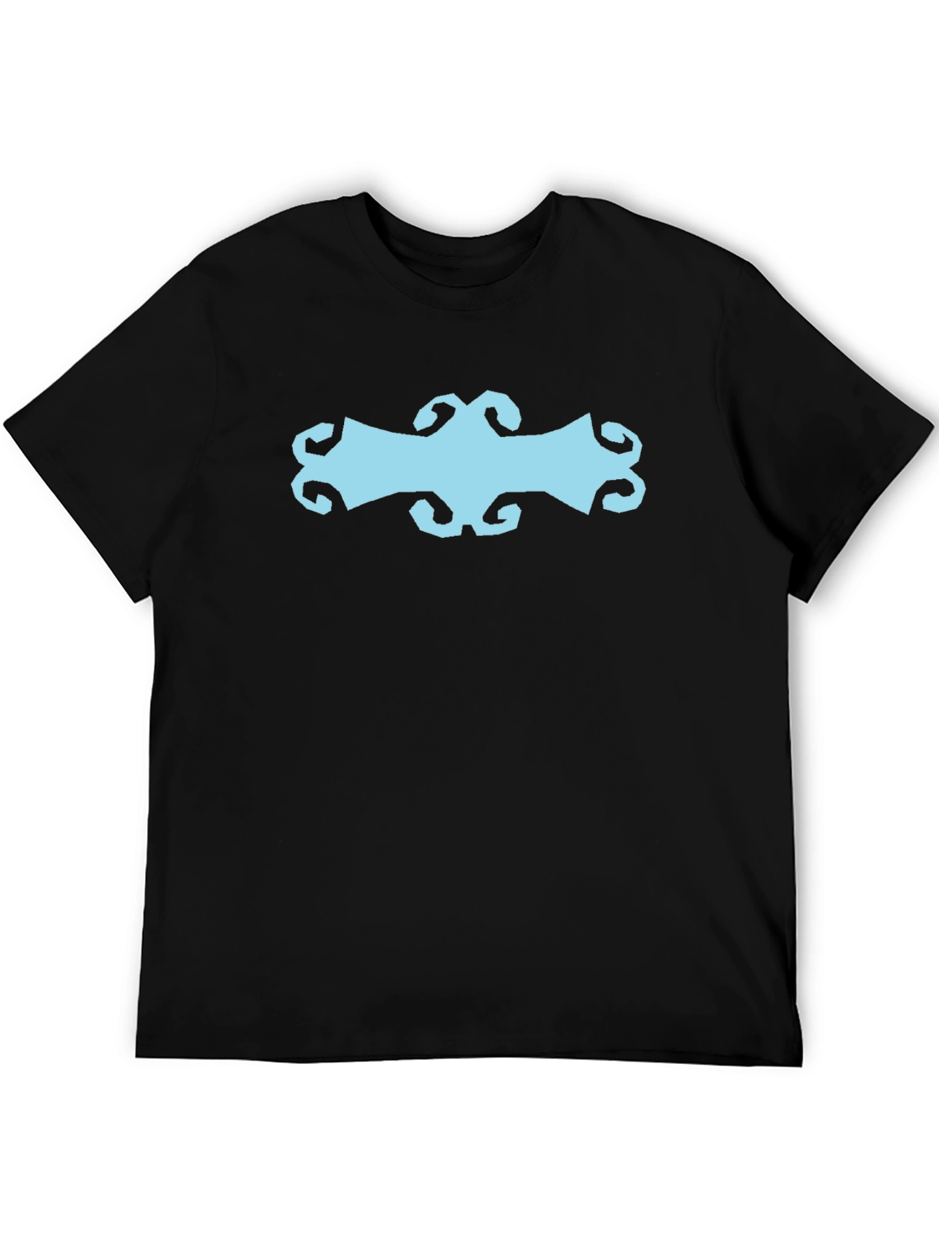 Abstract Graphic Print Black Cotton T-Shirt