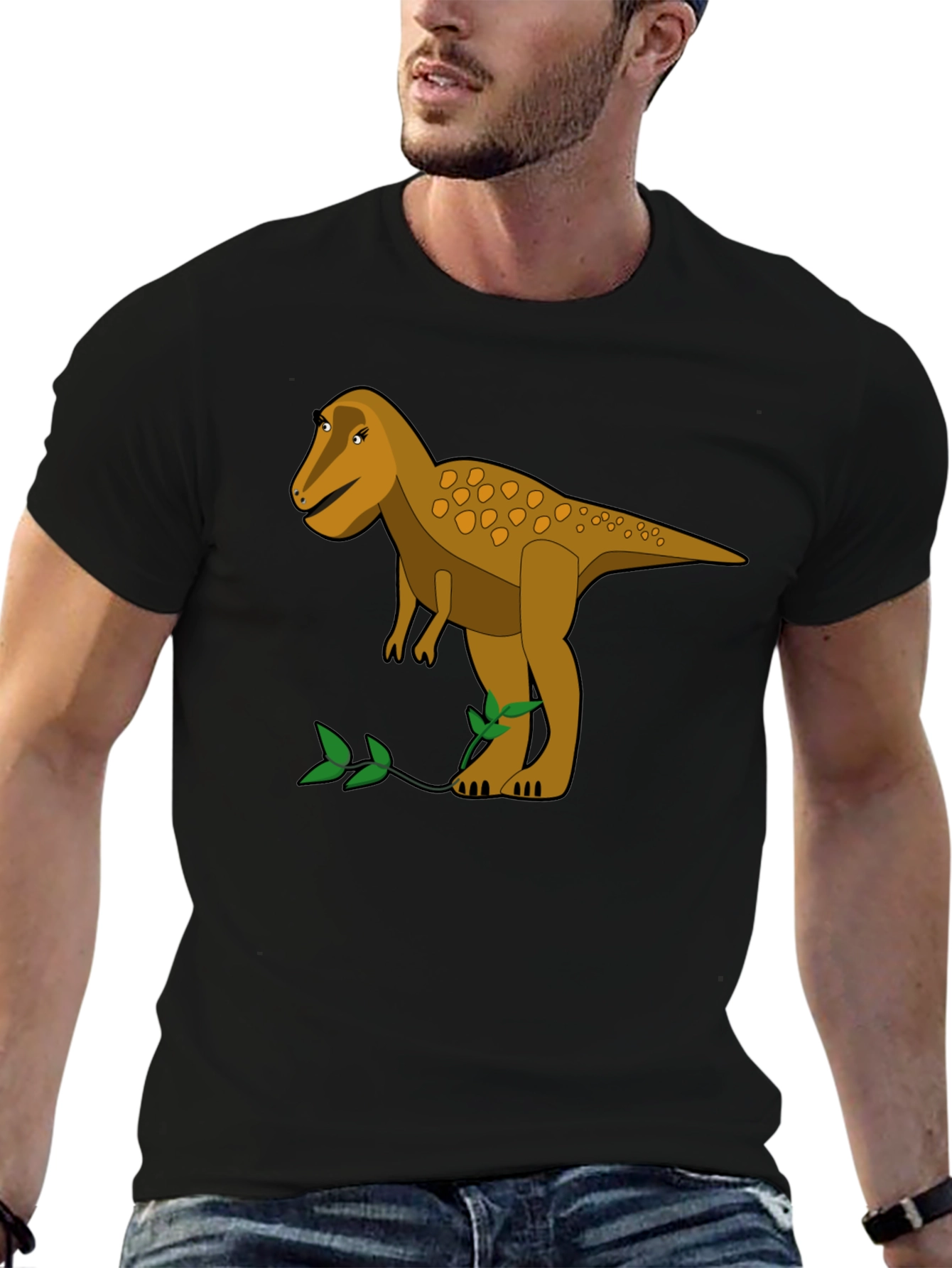 Dino Tee: Retro Cartoon Tyrannosaurus Rex Graphic T-Shirt