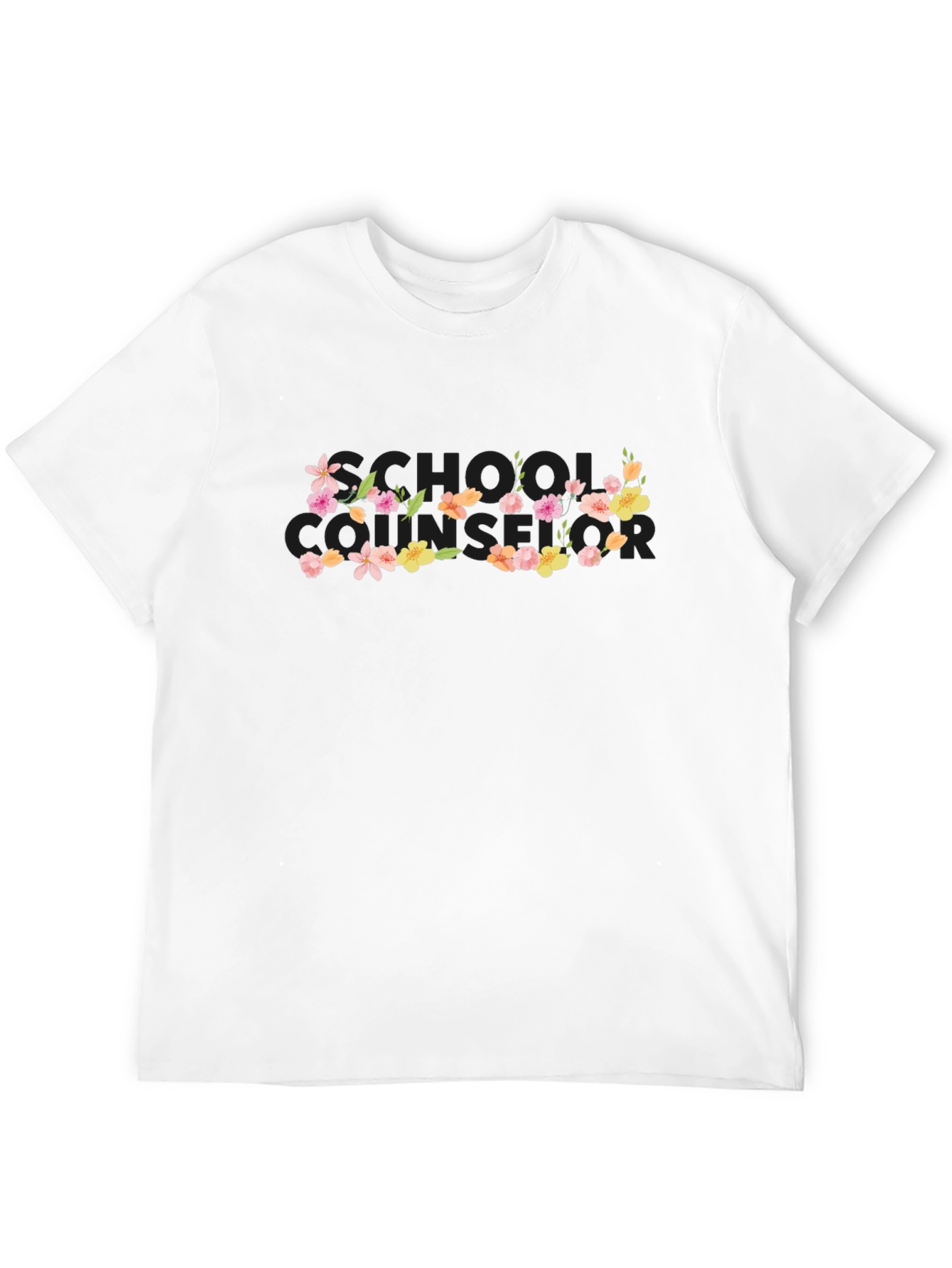 Floral Bonjour T-Shirt - Black