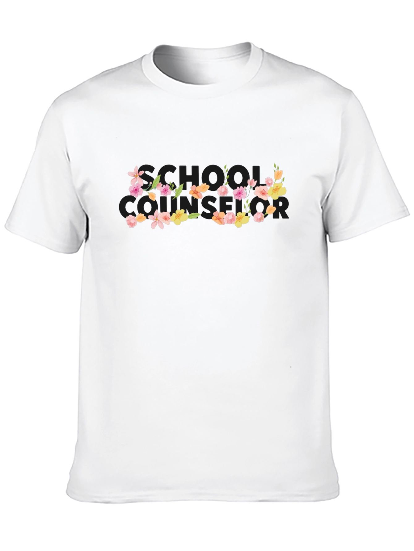 Floral Bonjour T-Shirt - Black