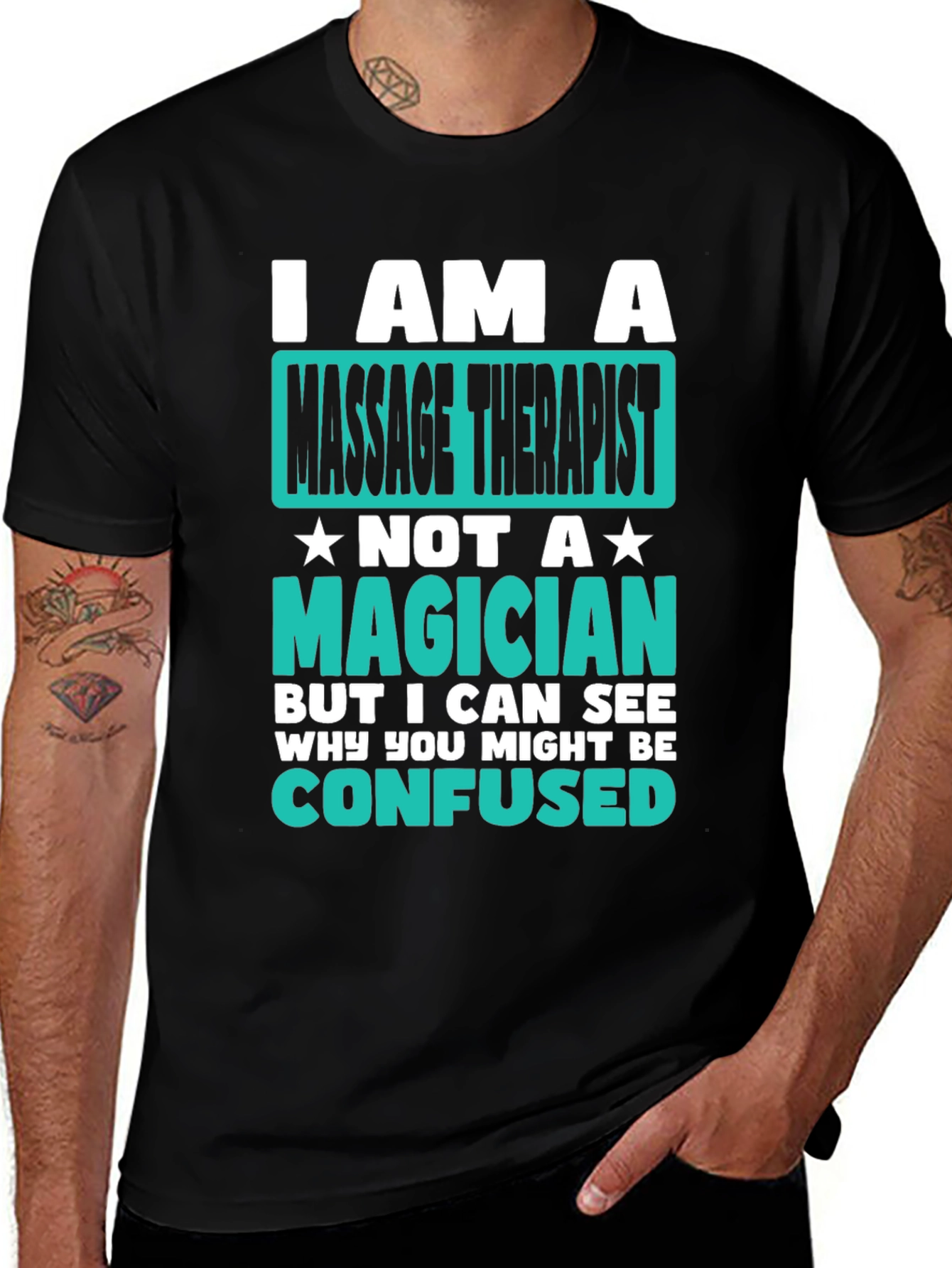 Massage Therapist T-Shirt Funny Magician Gift