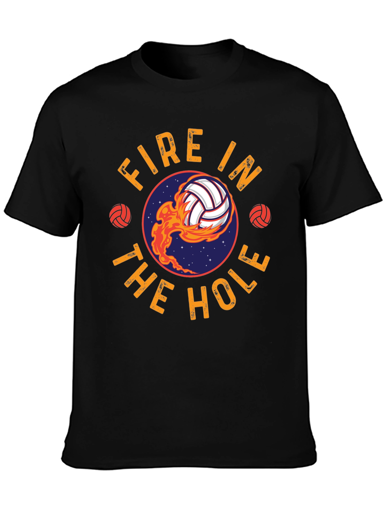 Fire In The Hole Volleyball T-Shirt - Black