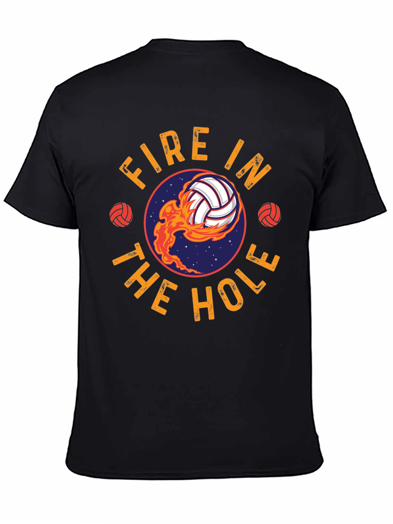 Fire In The Hole Volleyball T-Shirt - Black