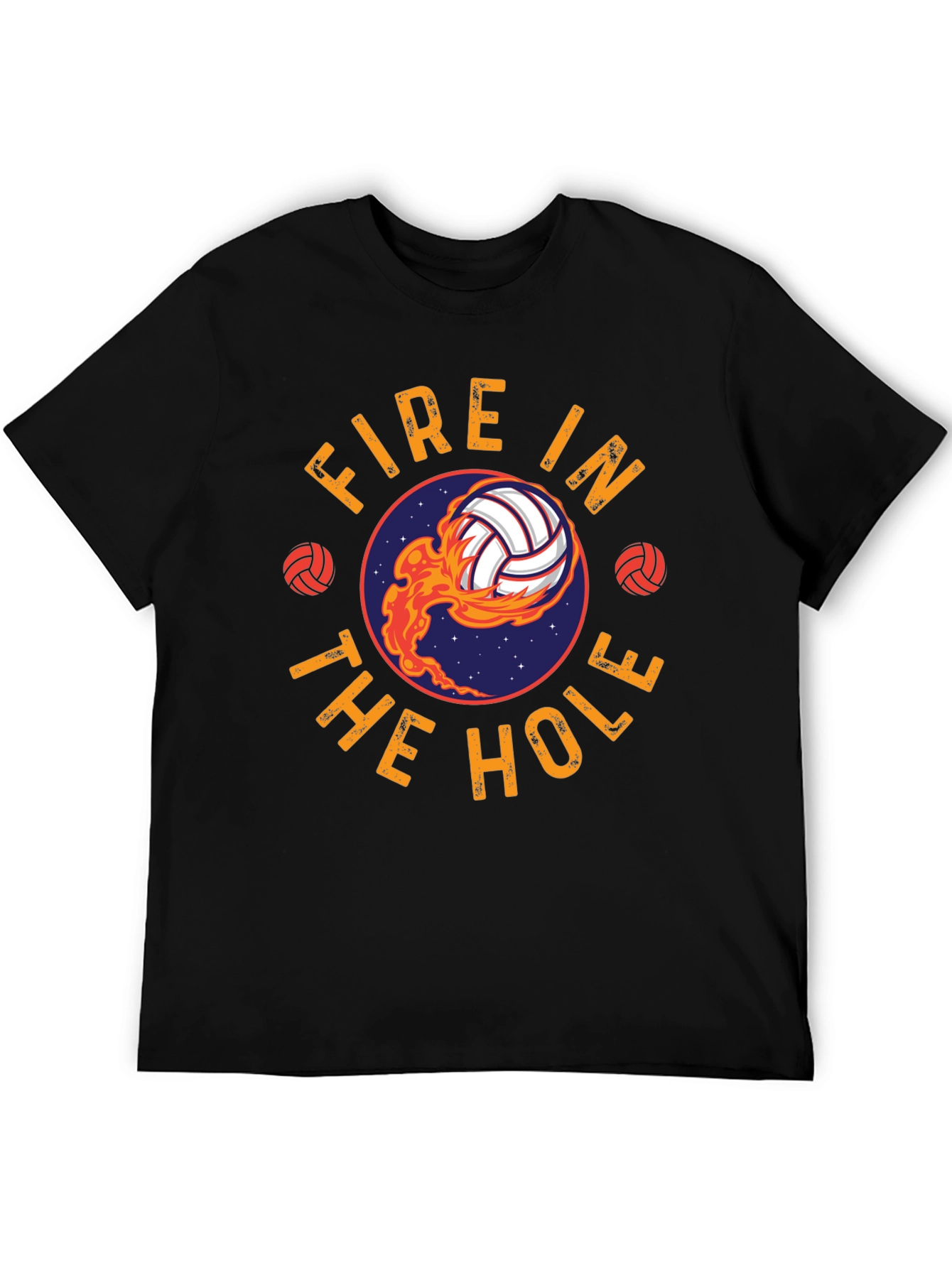 Fire In The Hole Volleyball T-Shirt - Black