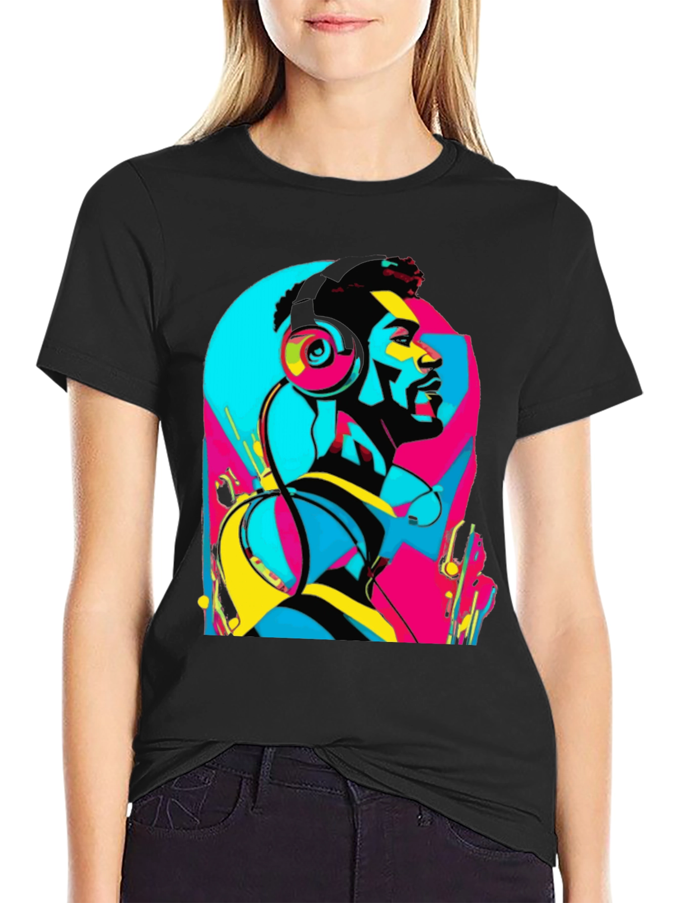 Abstract Music Lover Graphic Tee