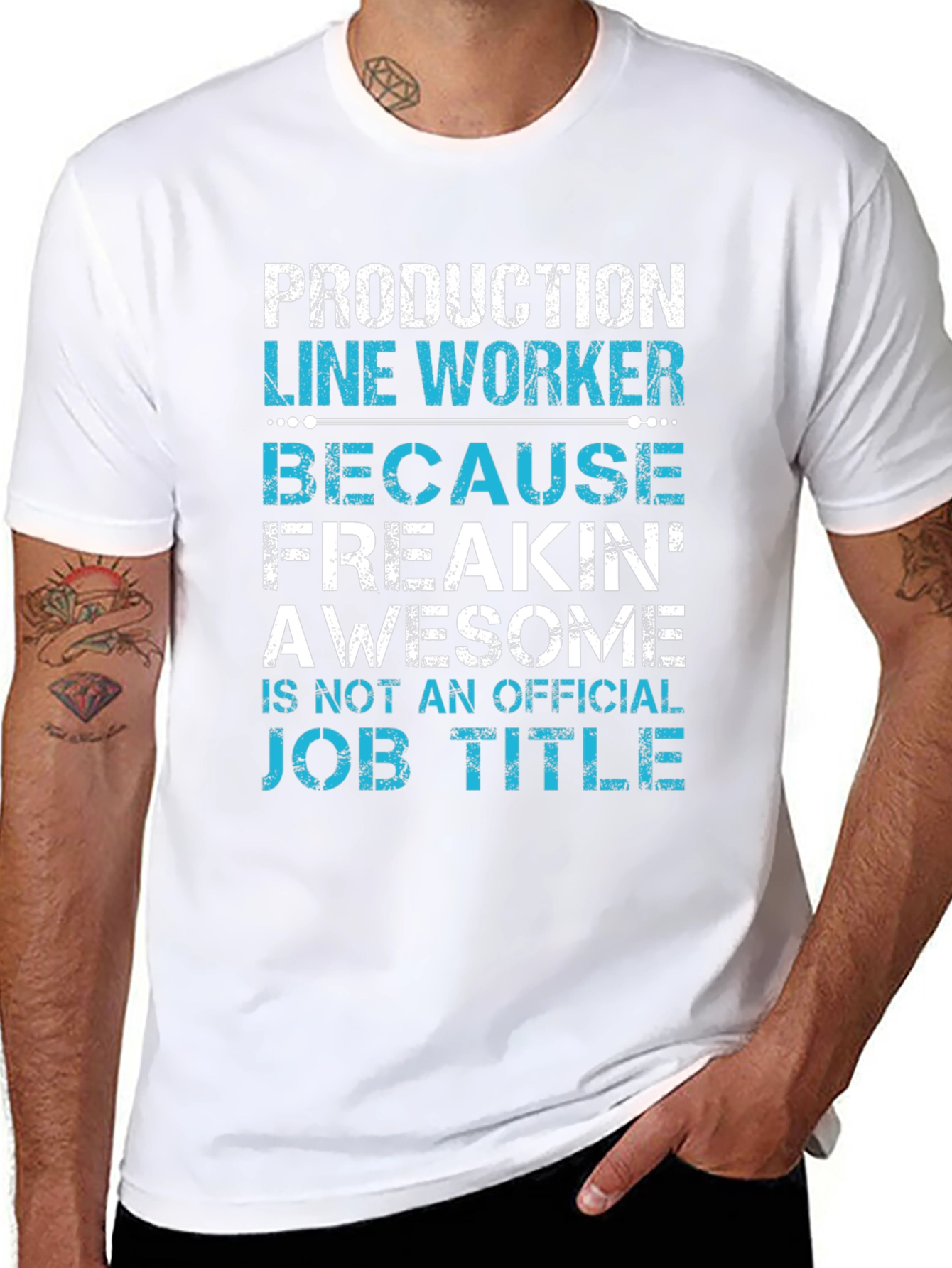 Production Line Worker T-Shirt - Awesome Job Title