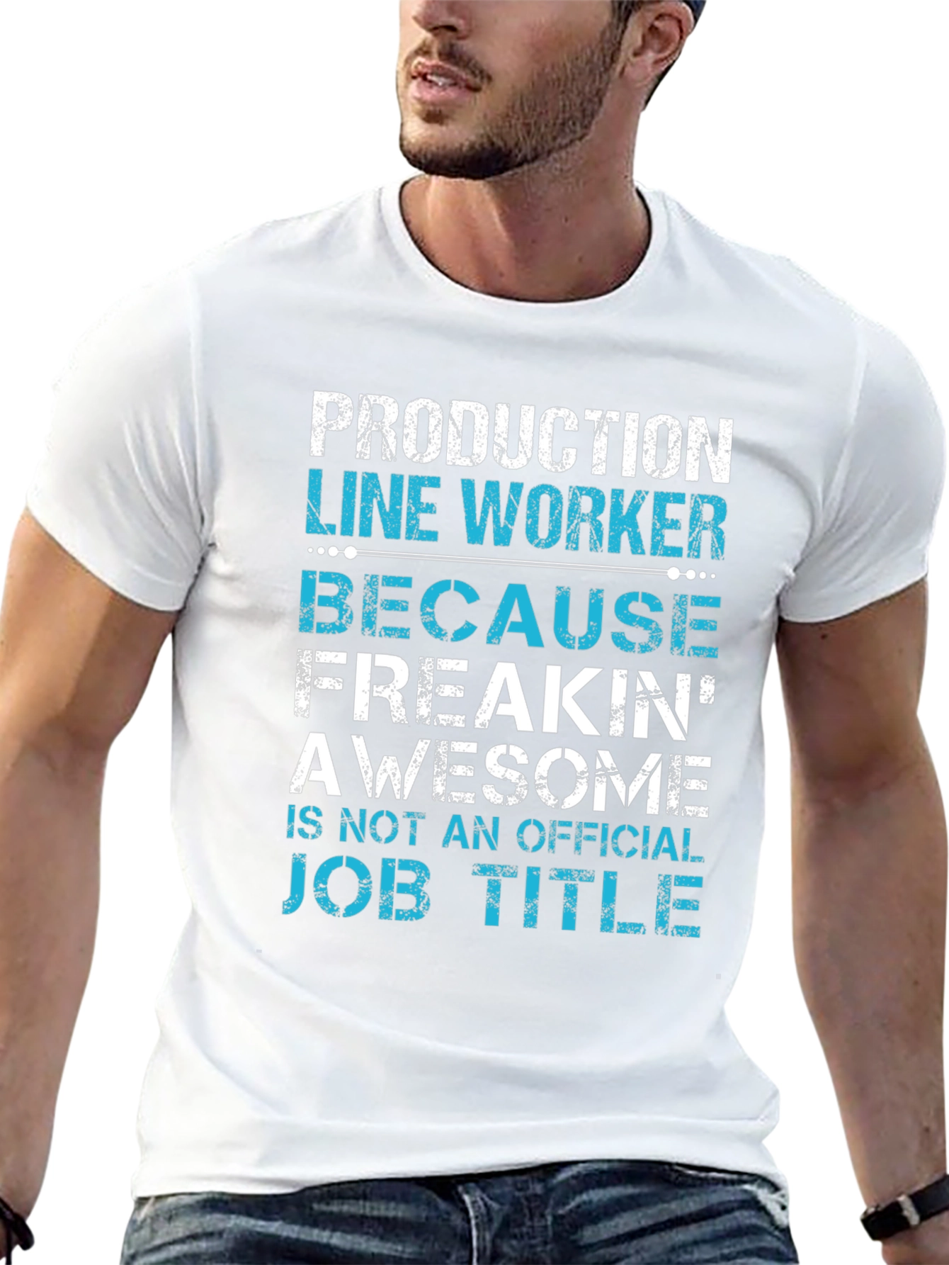 Production Line Worker T-Shirt - Awesome Job Title
