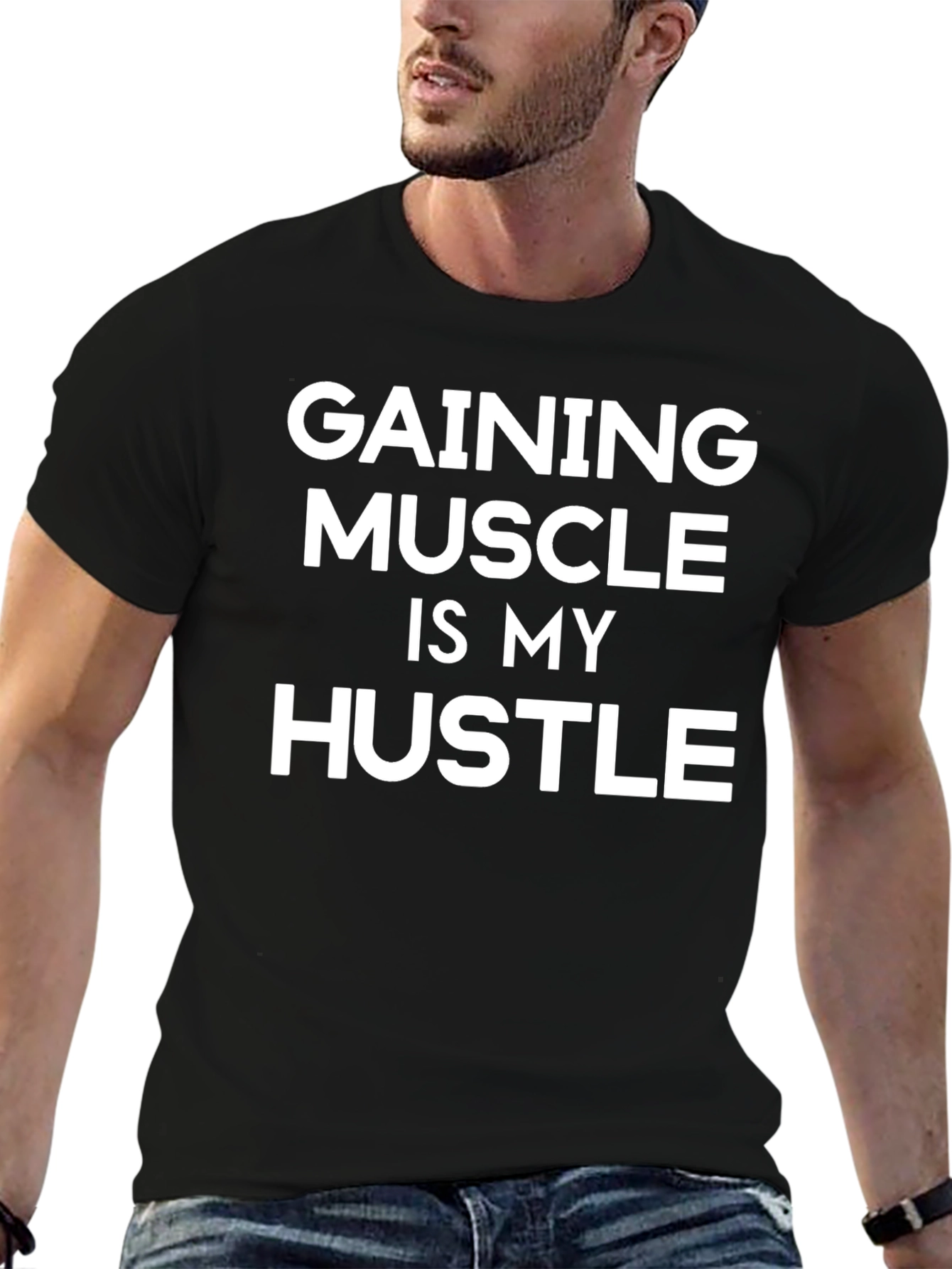 Gaining Muscle Hustle T-Shirt
