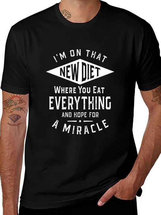 Humorous New Diet Graphic T-Shirt