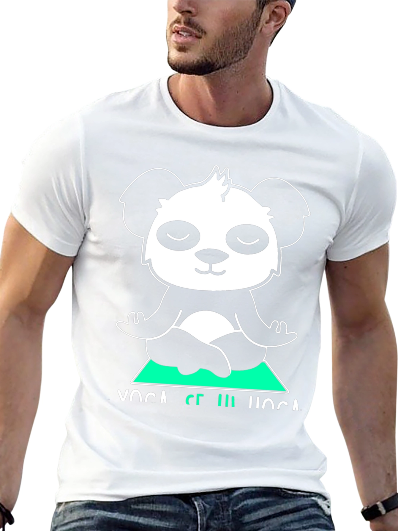 Yoga Panda Graphic Tee - Meditating Bear Shirt