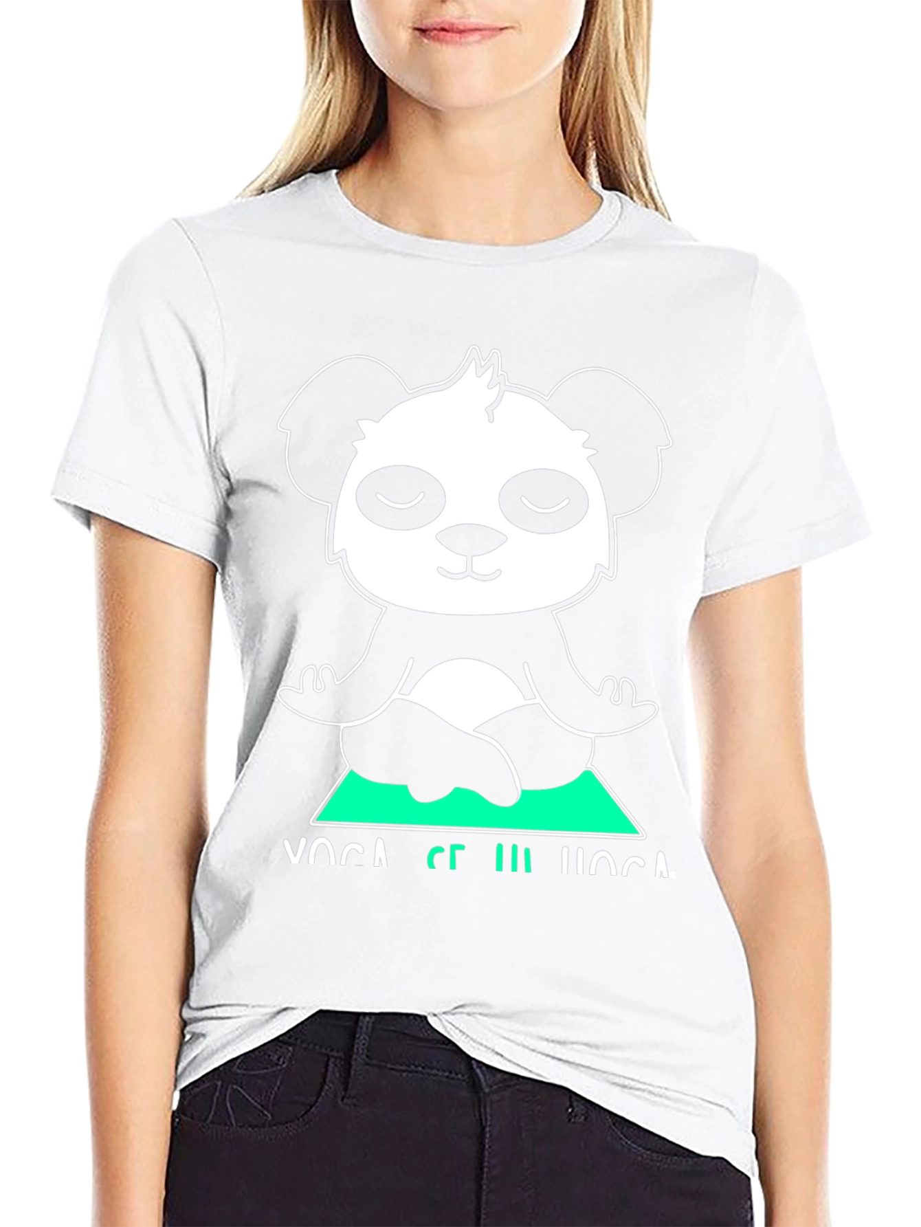 Yoga Panda Graphic Tee - Meditating Bear Shirt
