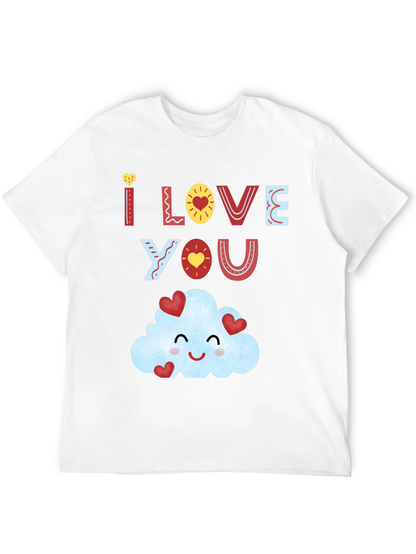I Love You Cloud T-Shirt - Mens Black Tee