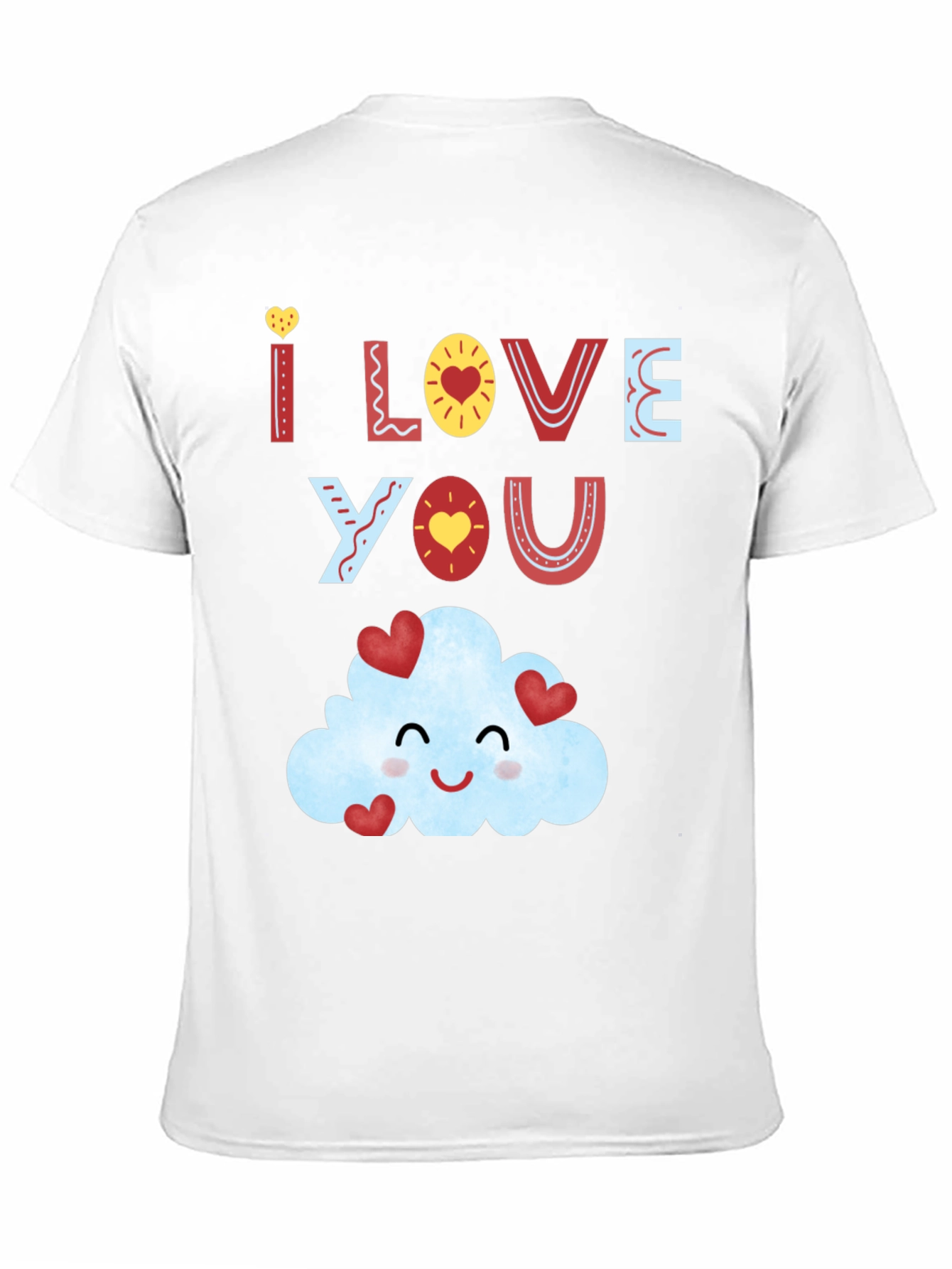 I Love You Cloud T-Shirt - Mens Black Tee