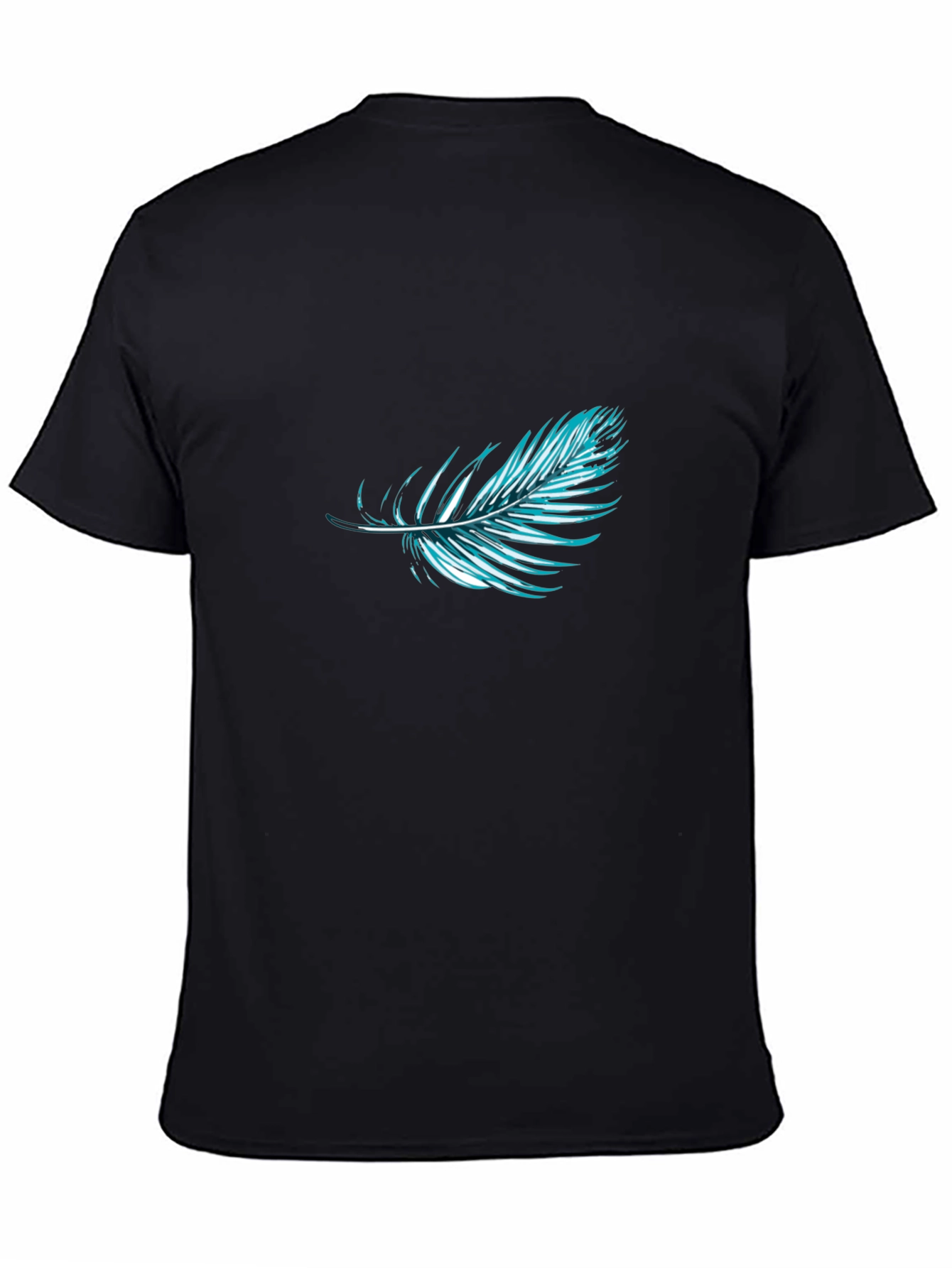 Feather Graphic Black T-Shirt | Stylish Casual Wear