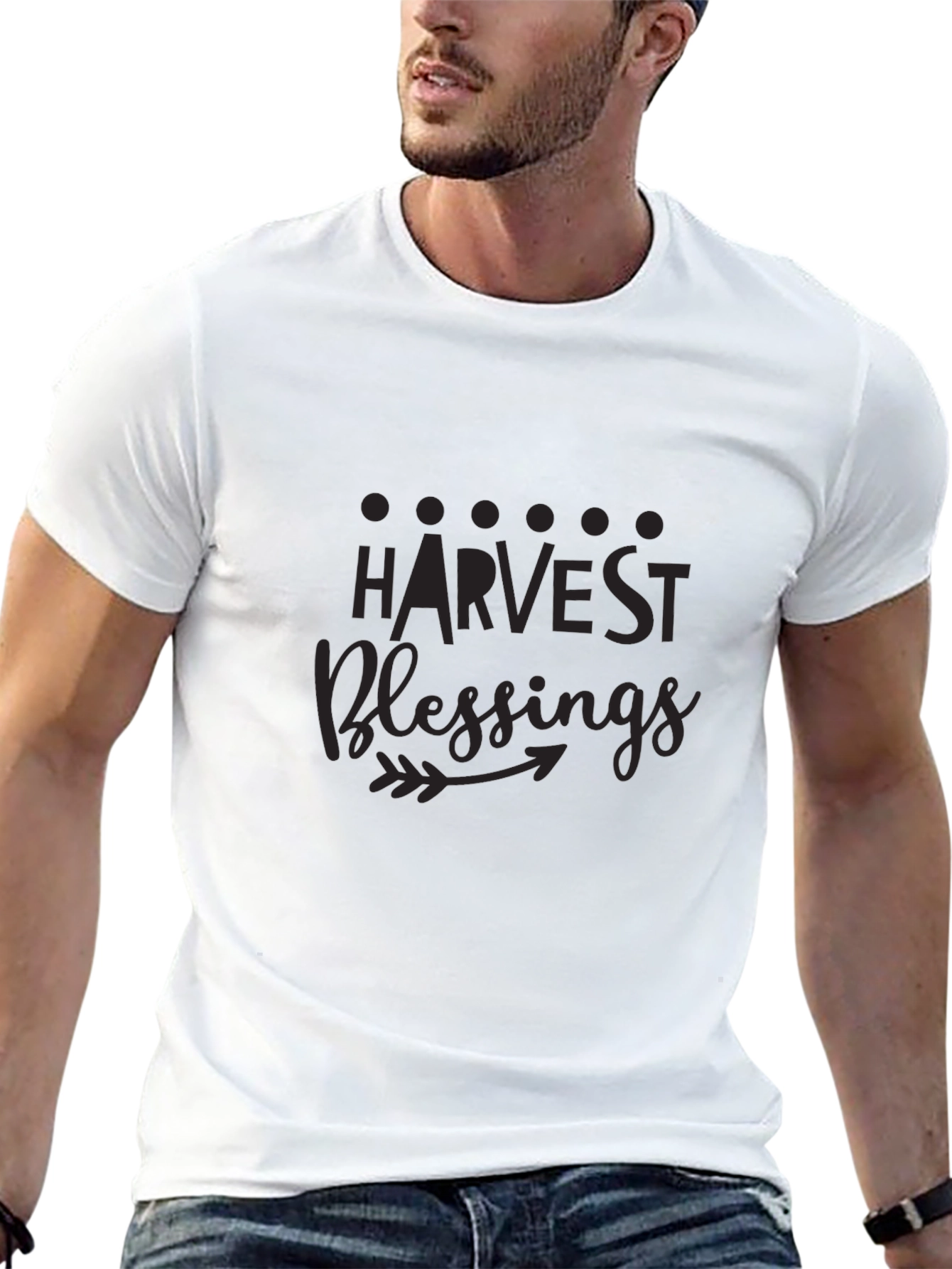 Harvest Blessings Black Graphic T-Shirt