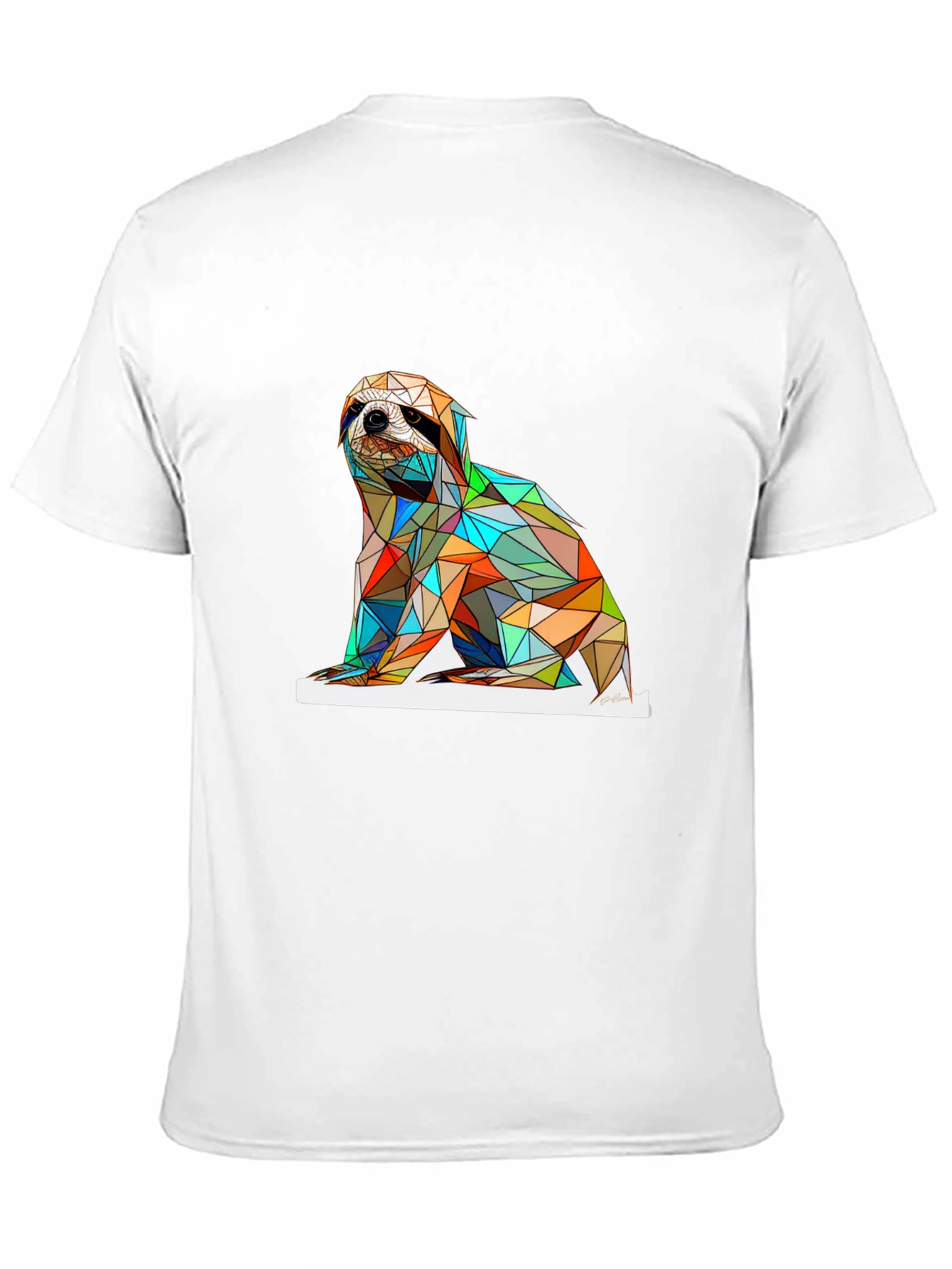 Geometric Sloth Graphic T-Shirt - Modern & Stylish