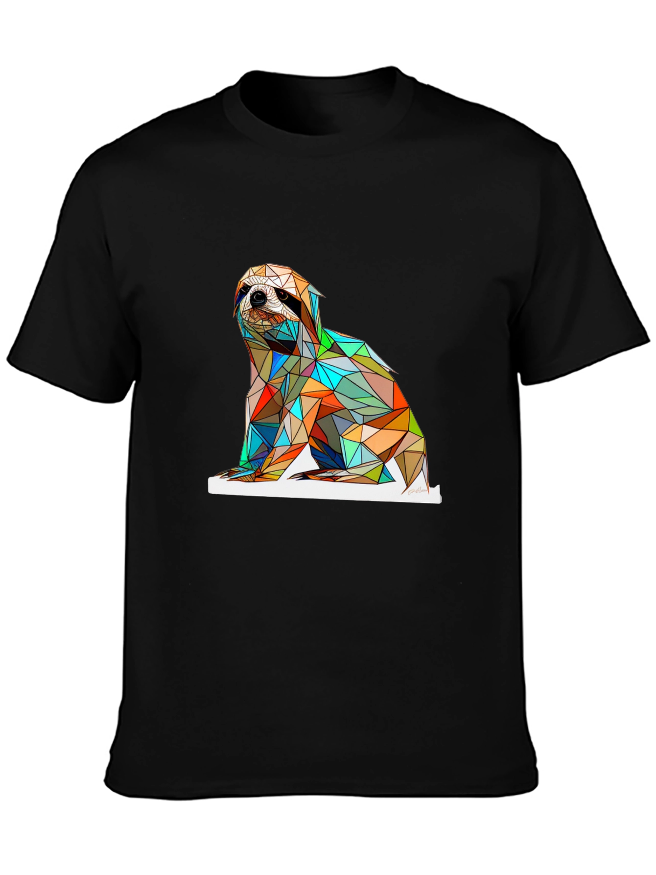 Geometric Sloth Graphic T-Shirt - Modern & Stylish