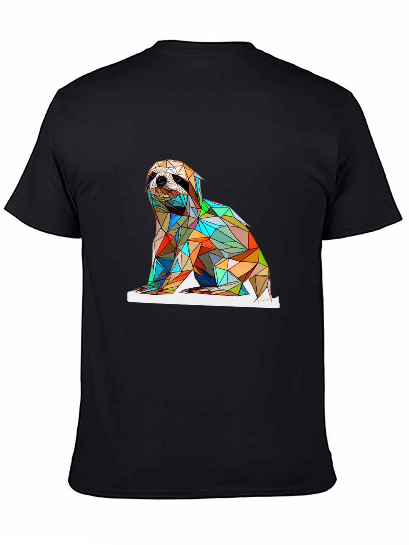Geometric Sloth Graphic T-Shirt - Modern & Stylish