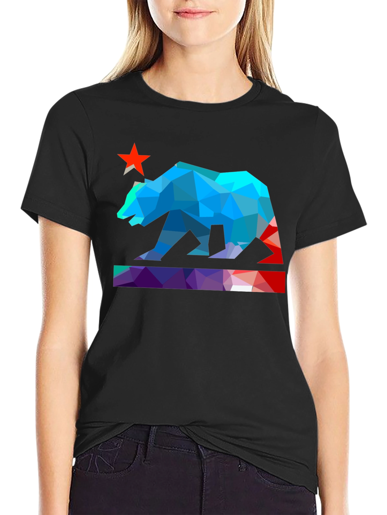 Geometric California Bear T-Shirt