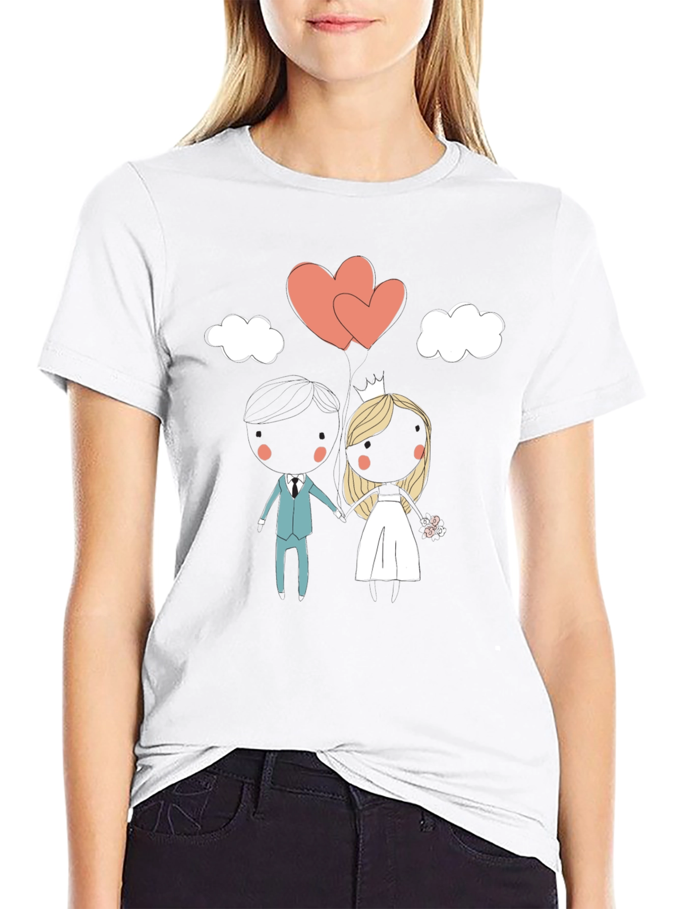 Cartoon Wedding Graphic Tee