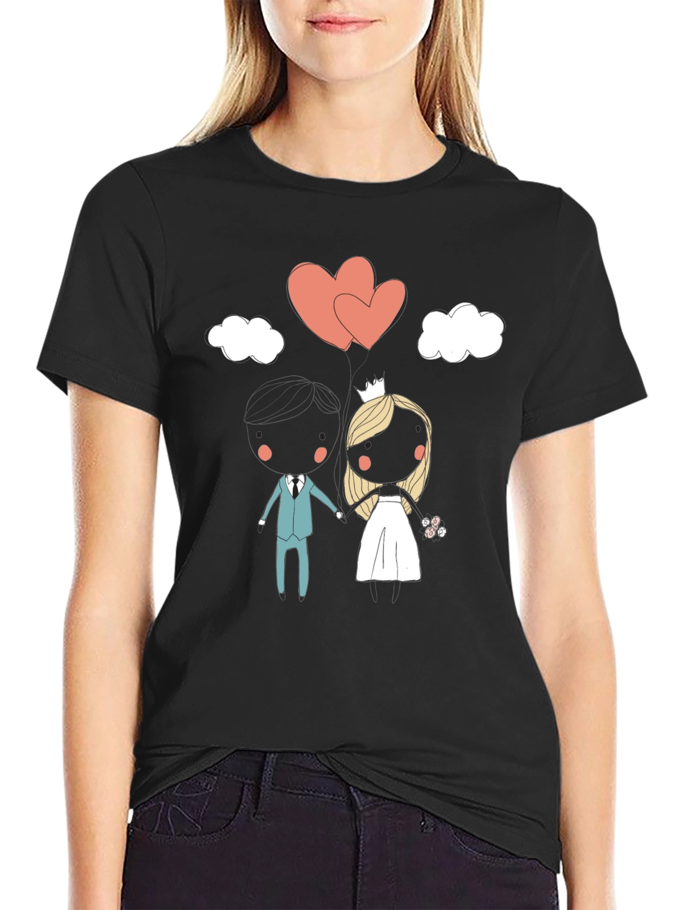 Cartoon Wedding Graphic Tee