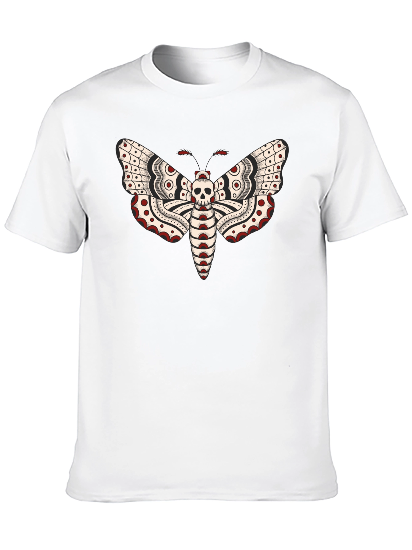 Moth Skull Graphic Tee - Black T-Shirt