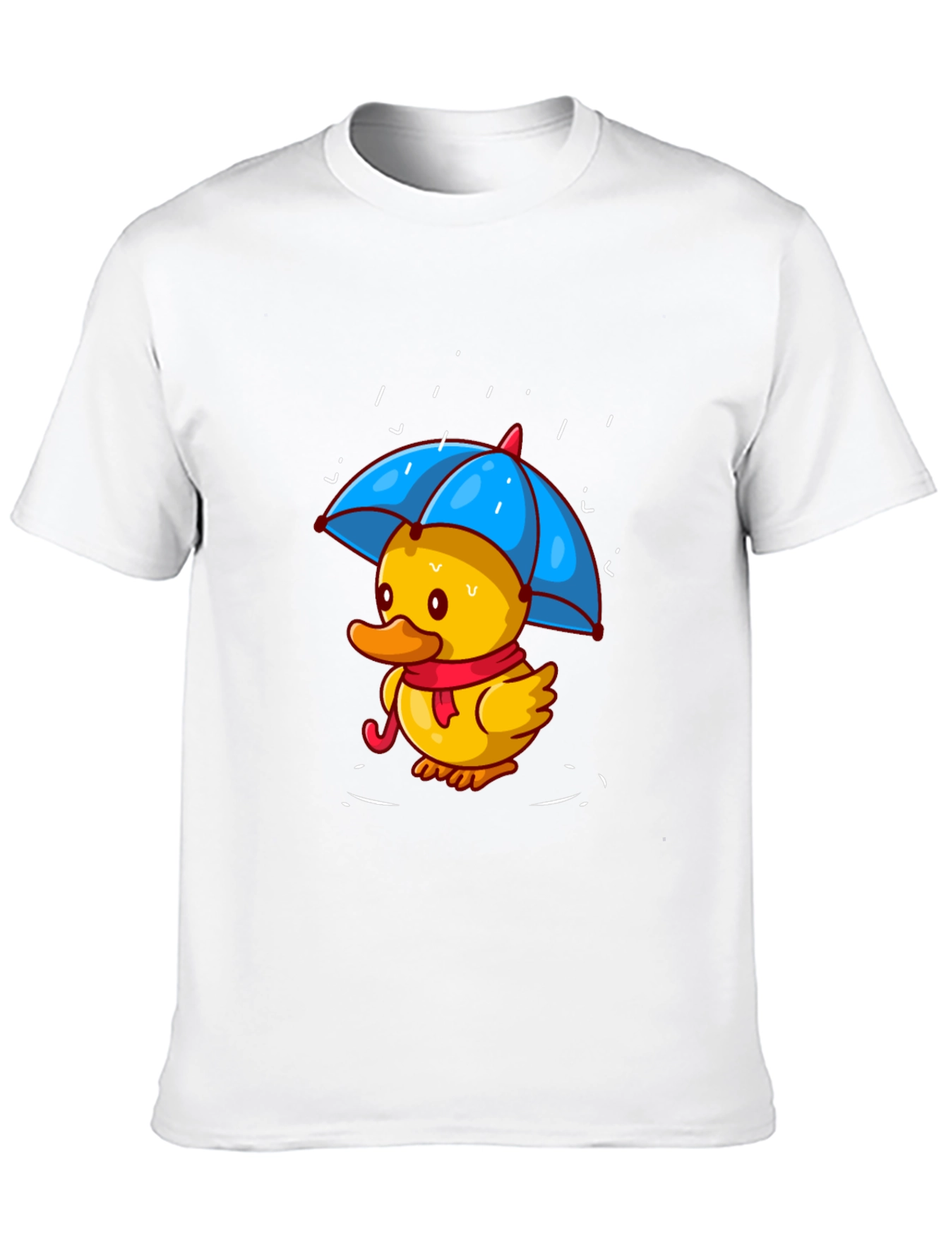 Duck Under Umbrella Black T-Shirt