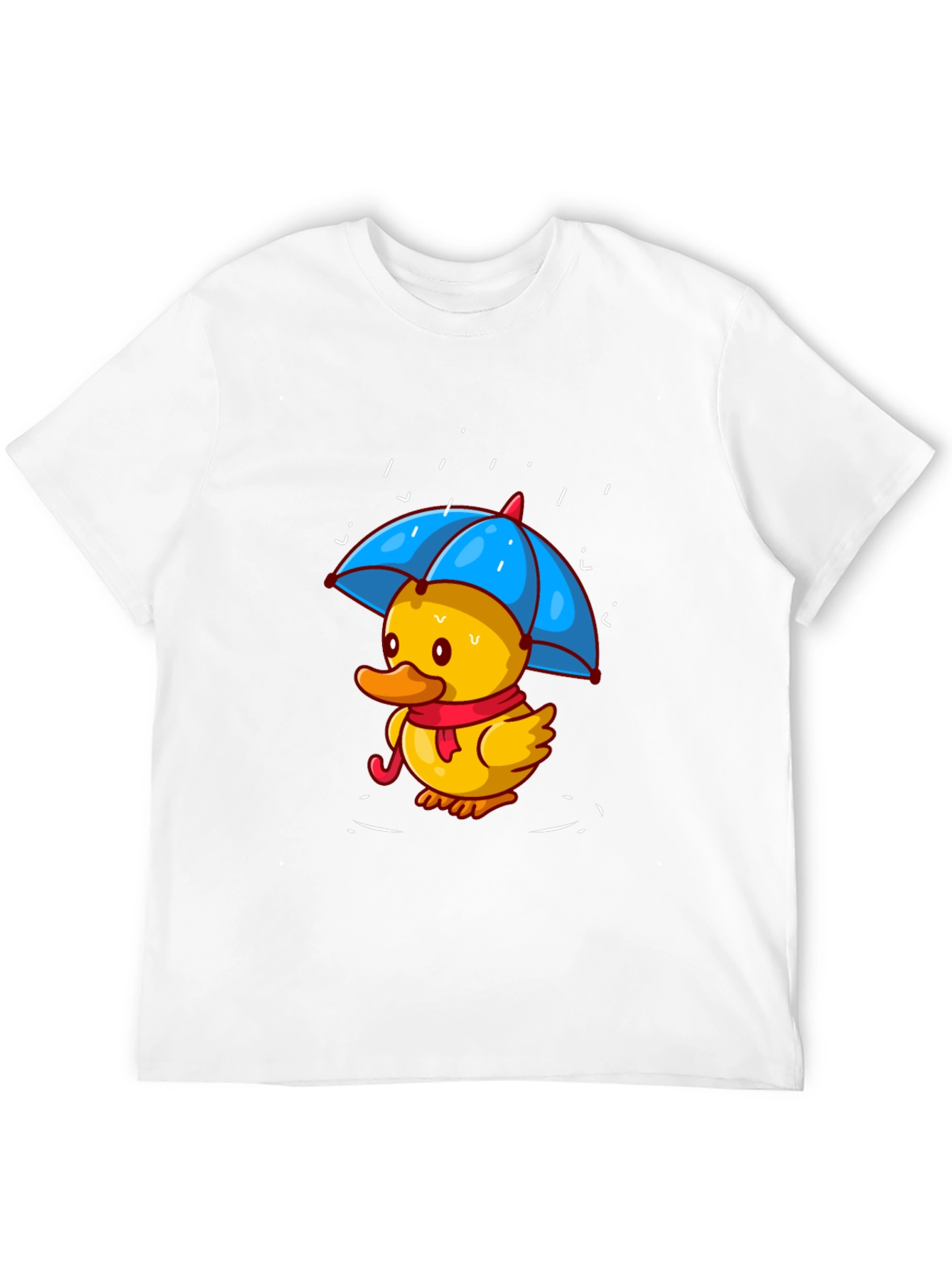 Duck Under Umbrella Black T-Shirt