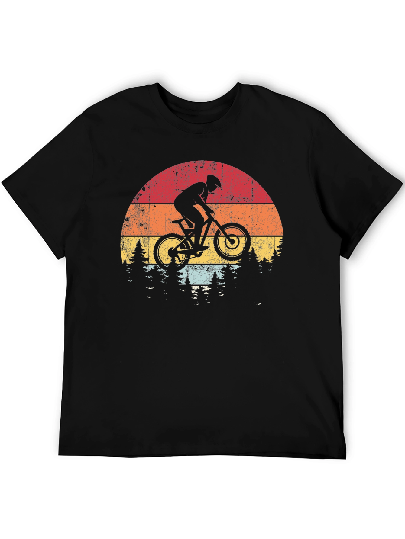 Mountain Biker Sunset Graphic Tee