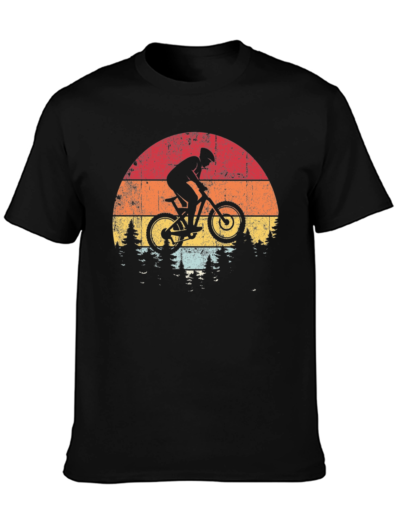 Mountain Biker Sunset Graphic Tee