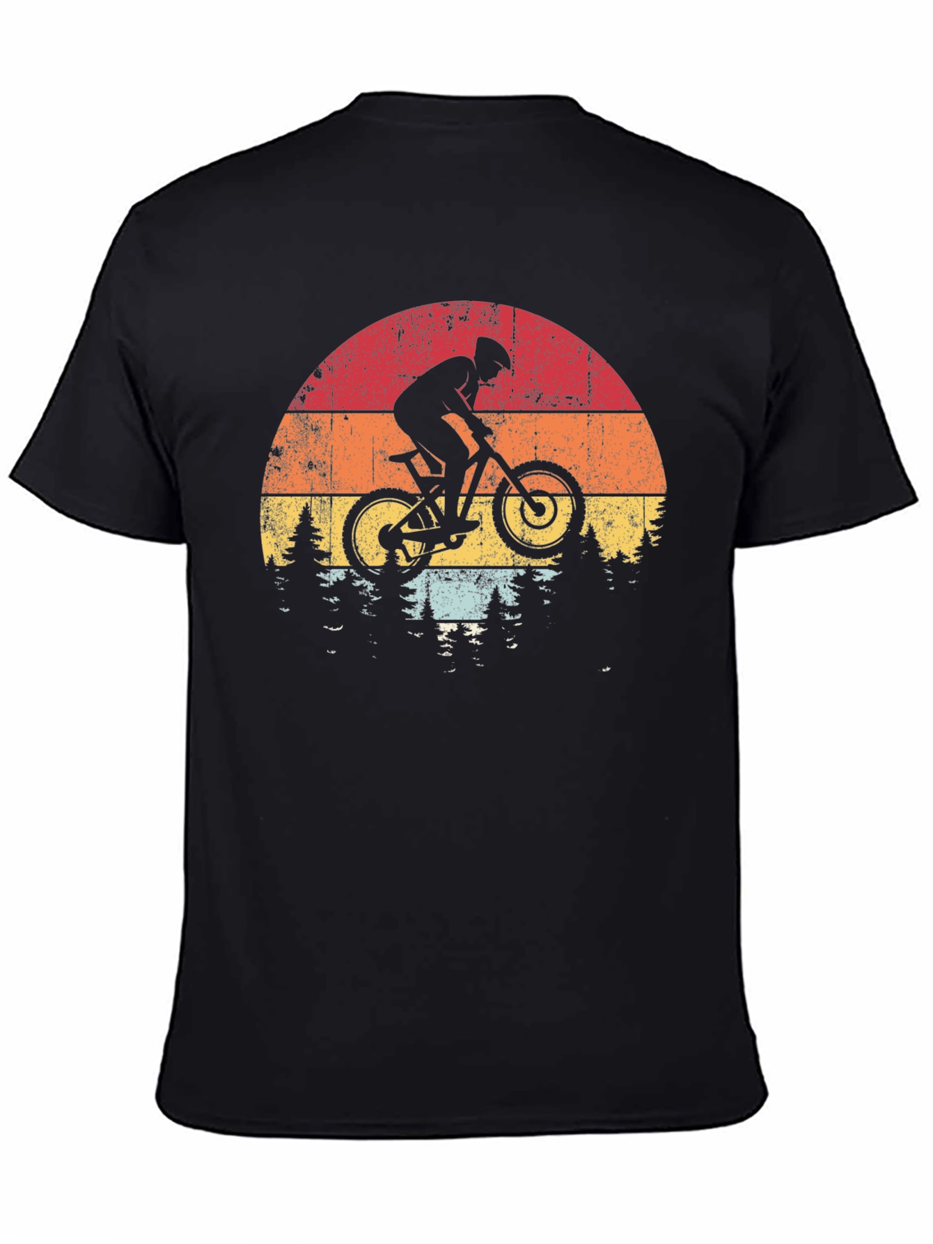 Mountain Biker Sunset Graphic Tee