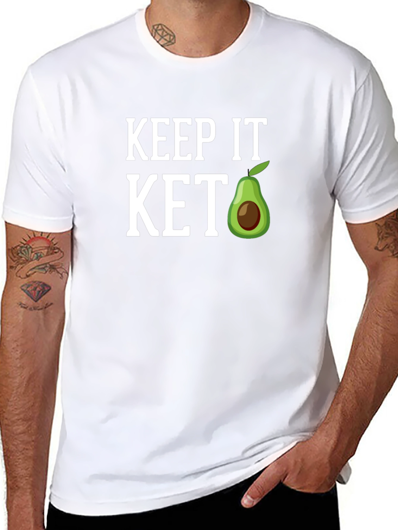 Keep It Keto T-Shirt Avocado Graphic Tee
