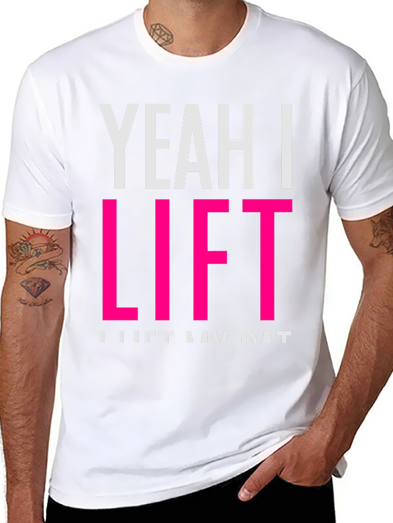 Yeah I Lift T-Shirt - Funny Cat Lover Tee
