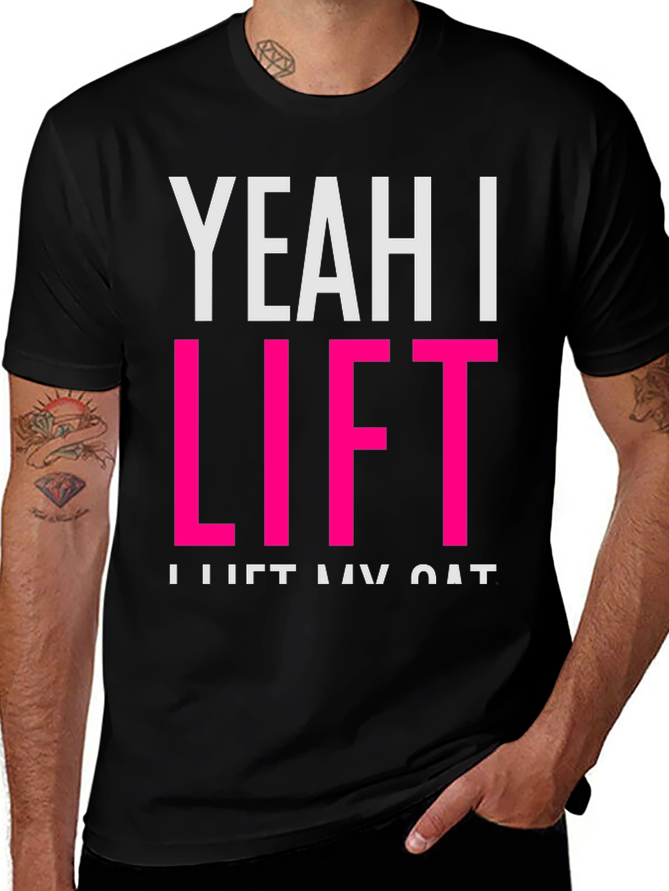 Yeah I Lift T-Shirt - Funny Cat Lover Tee