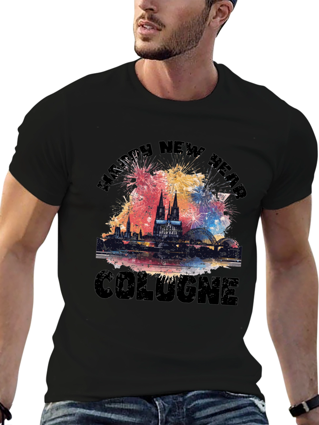 Happy New Year Cologne Graphic T-Shirt