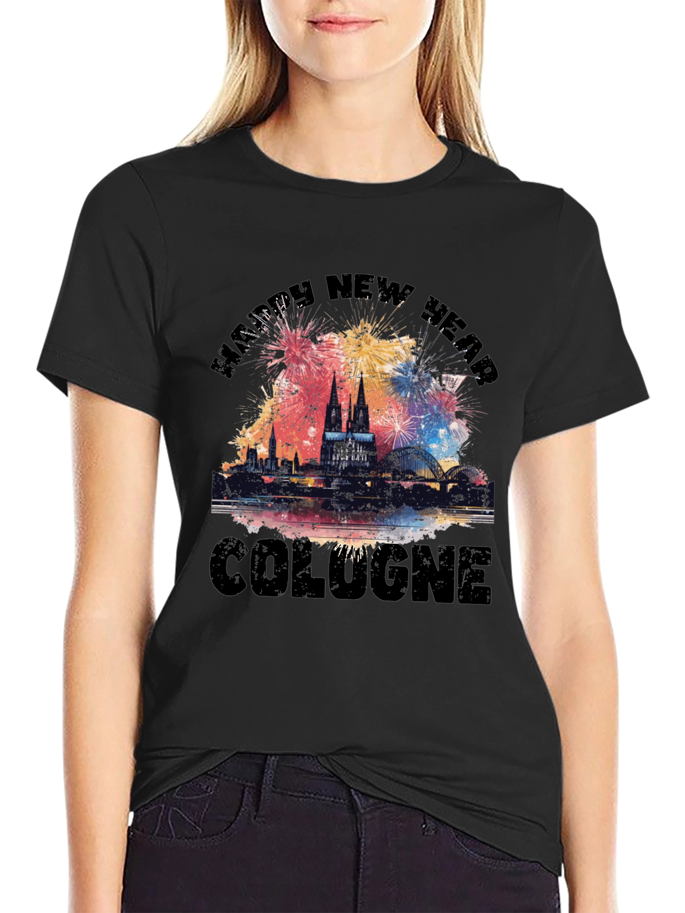 Happy New Year Cologne Graphic T-Shirt