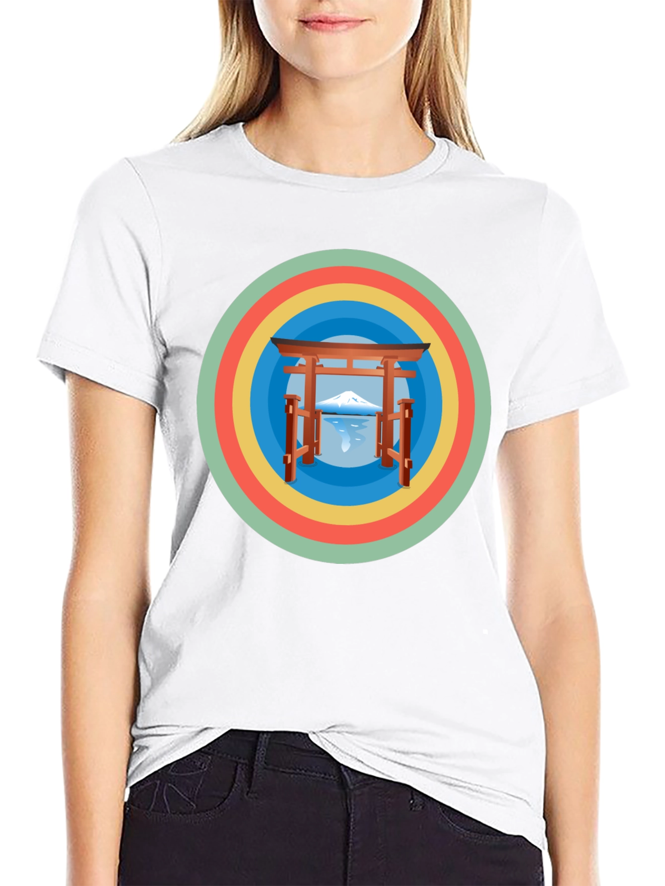 Retro Japanese Graphic Tee - Mens Black T-Shirt