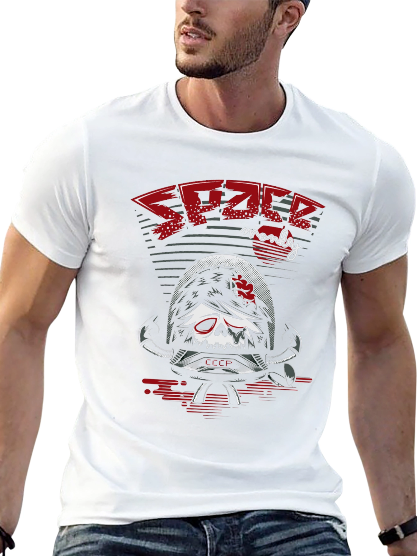 Space Monkey T-Shirt - Retro Graphic Tee