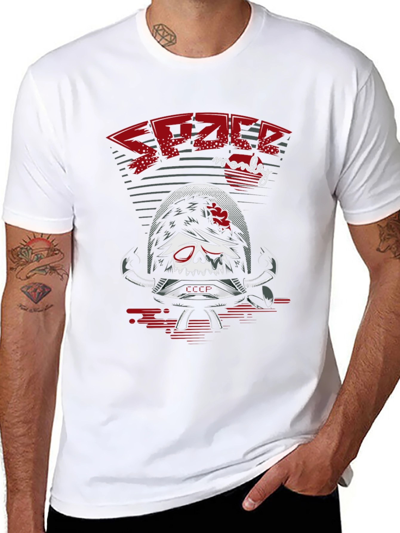 Space Monkey T-Shirt - Retro Graphic Tee