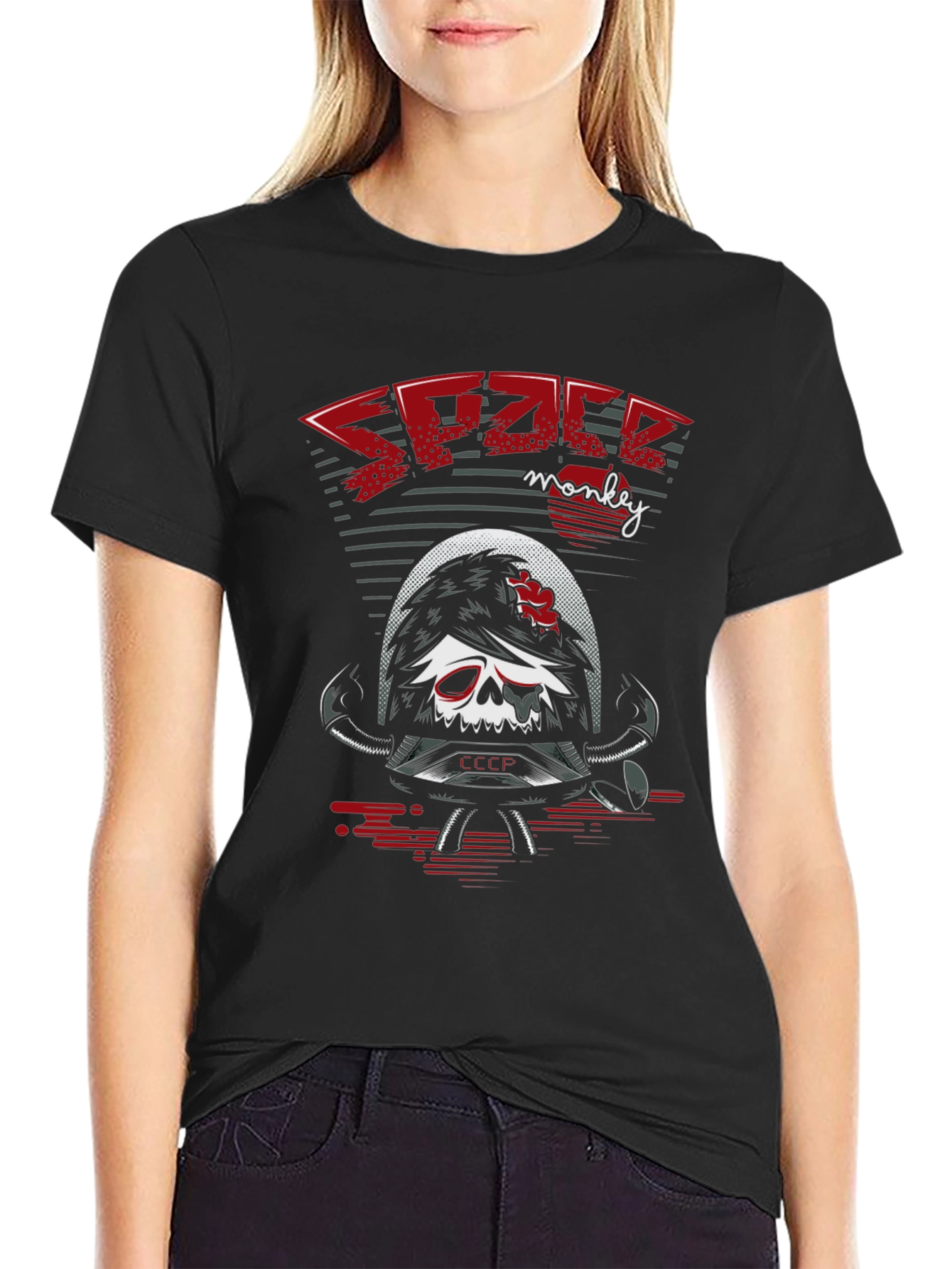 Space Monkey T-Shirt - Retro Graphic Tee