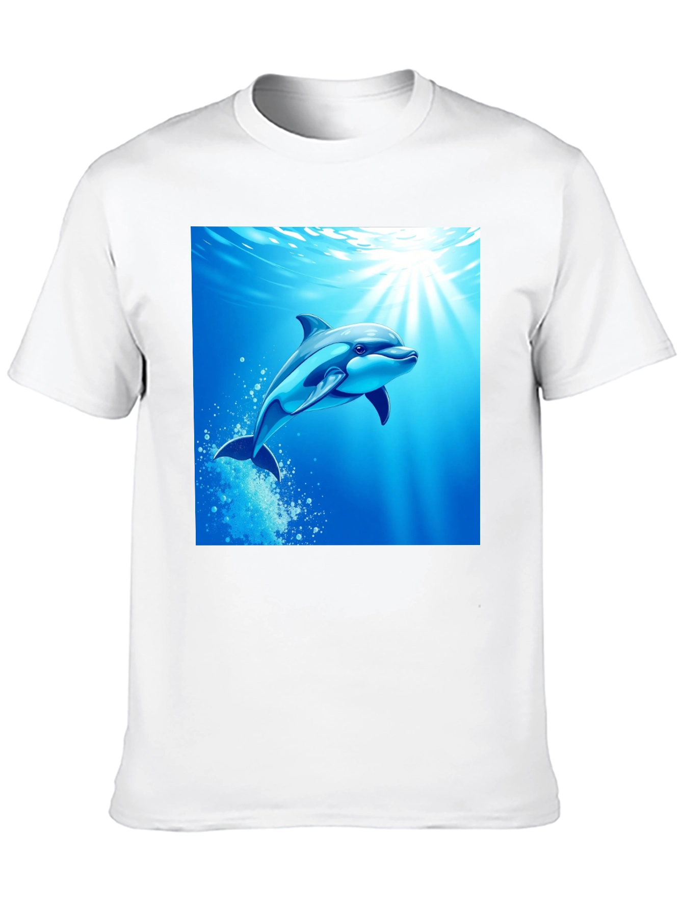 Dolphin Graphic Print Black T-Shirt