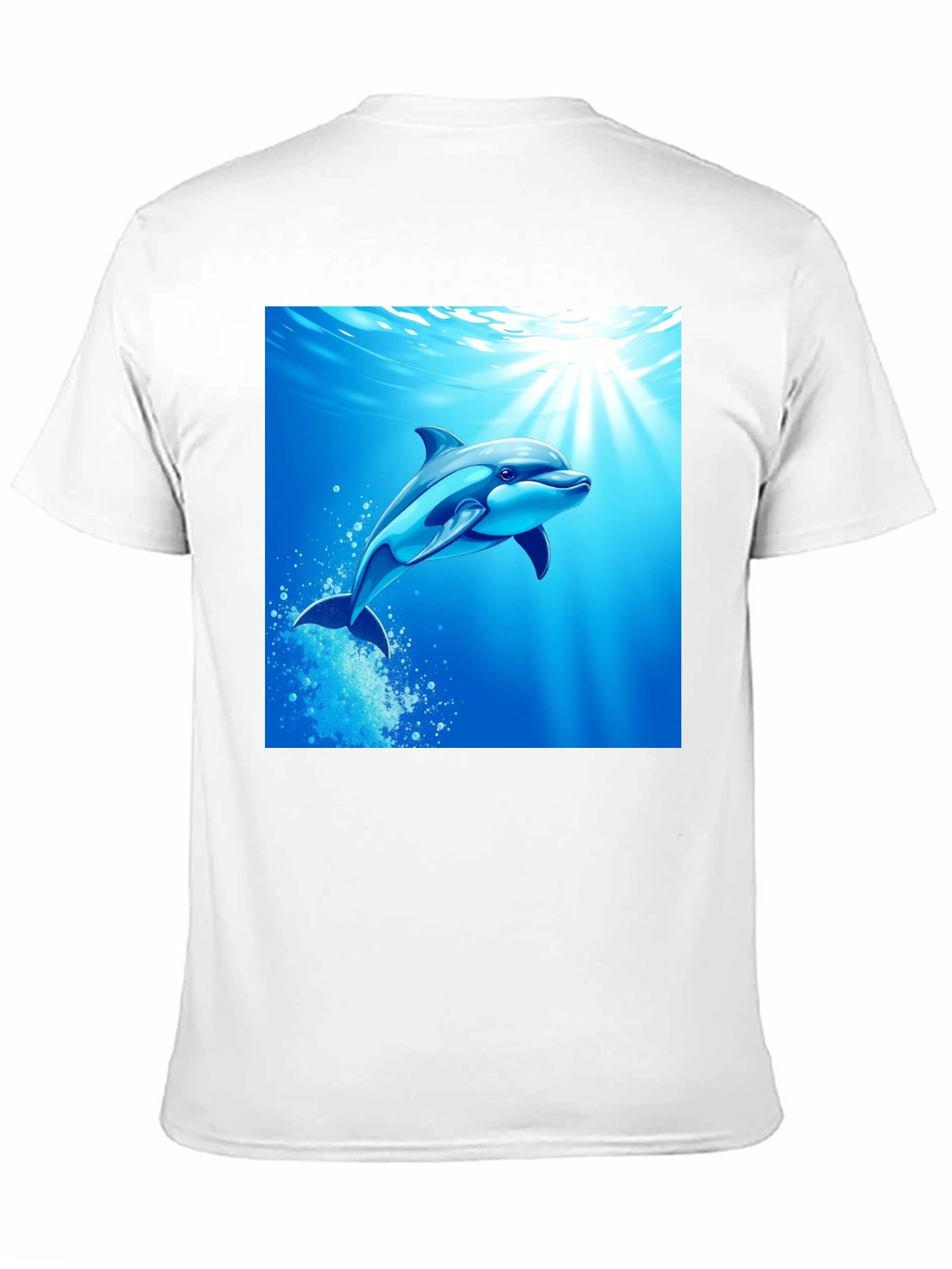 Dolphin Graphic Print Black T-Shirt
