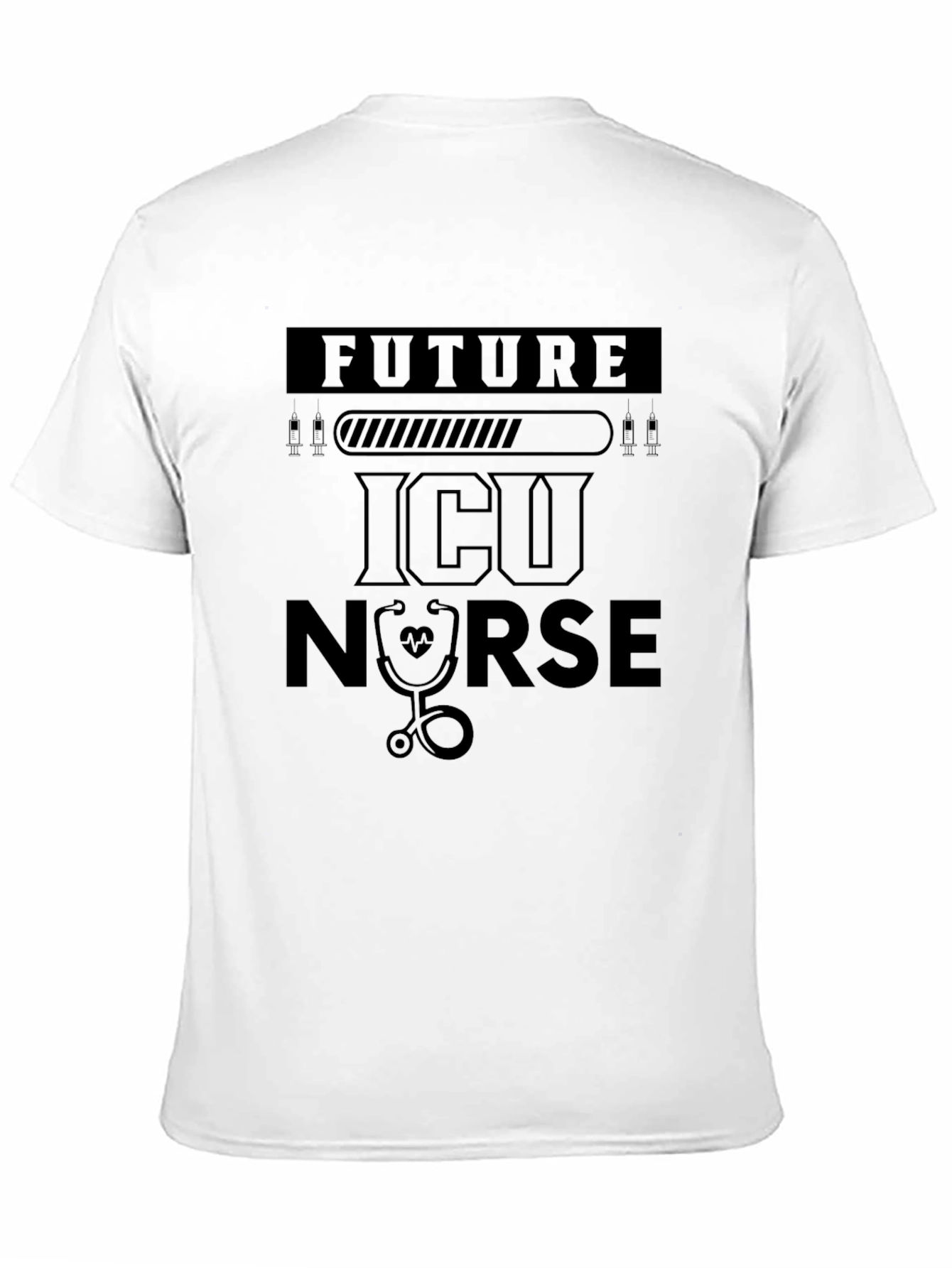 Future ICU Nurse Black Graphic T-Shirt