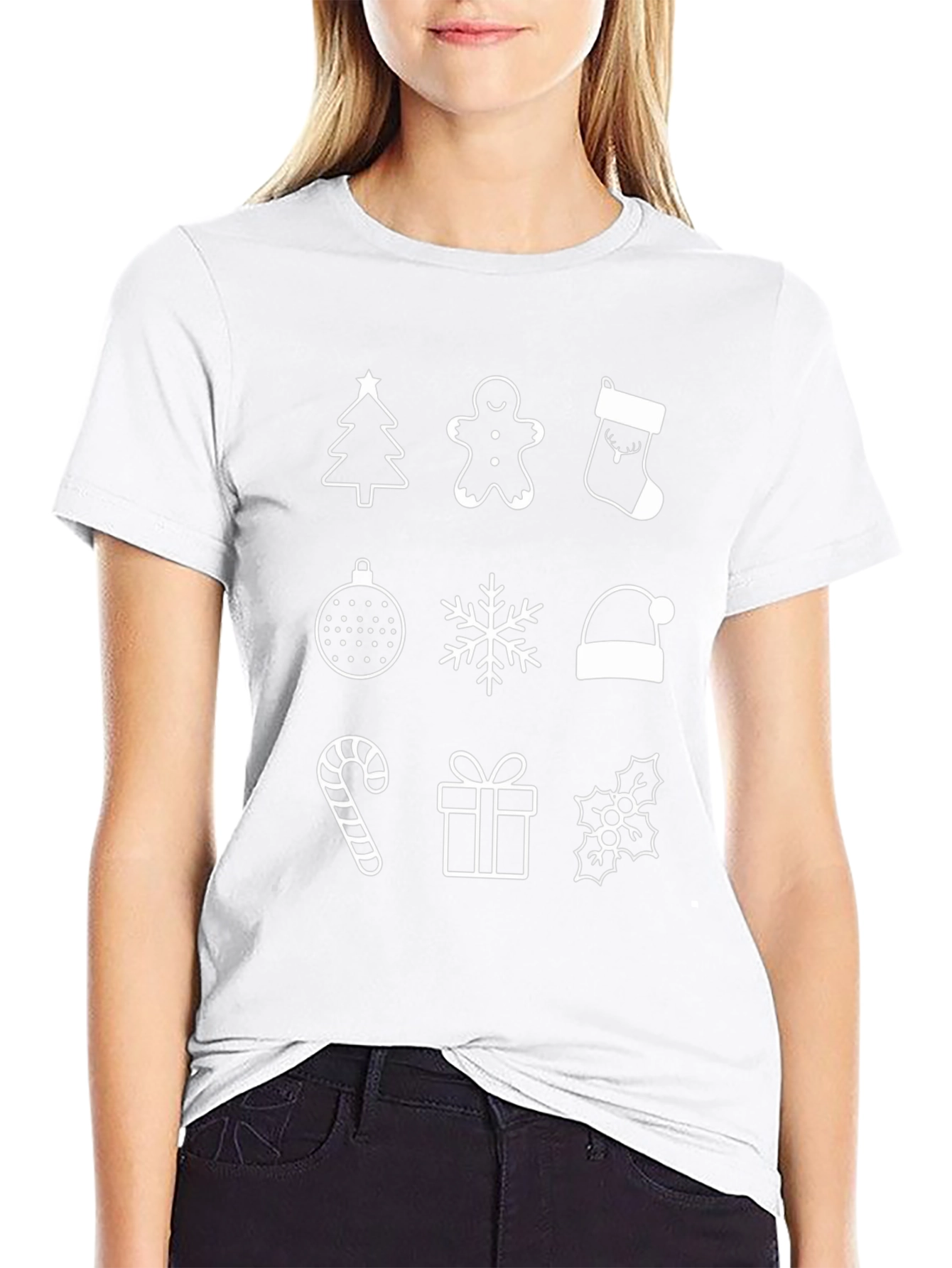 Festive Christmas Icons T-Shirt - Holiday Cheer