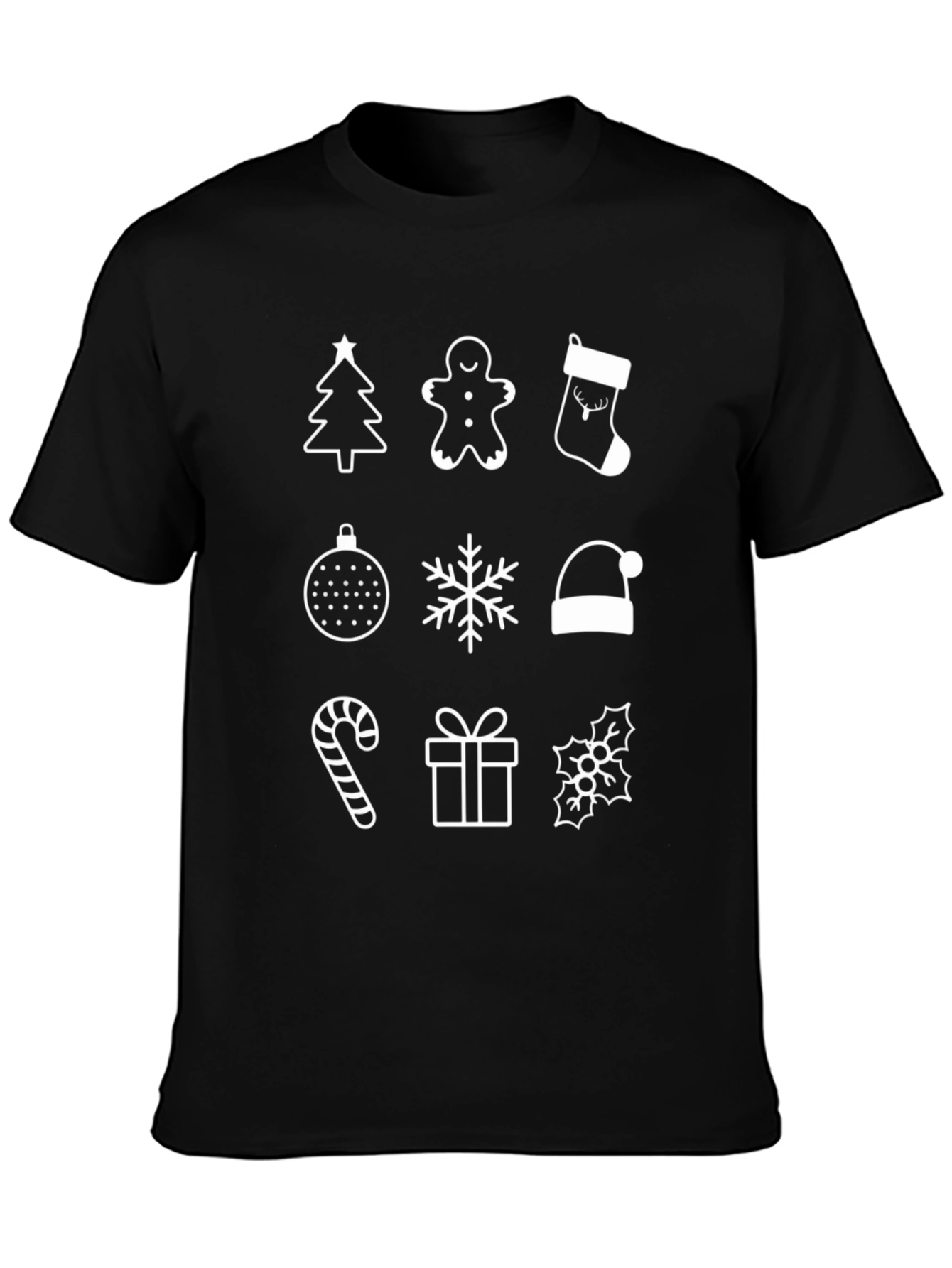 Festive Christmas Icons T-Shirt - Holiday Cheer
