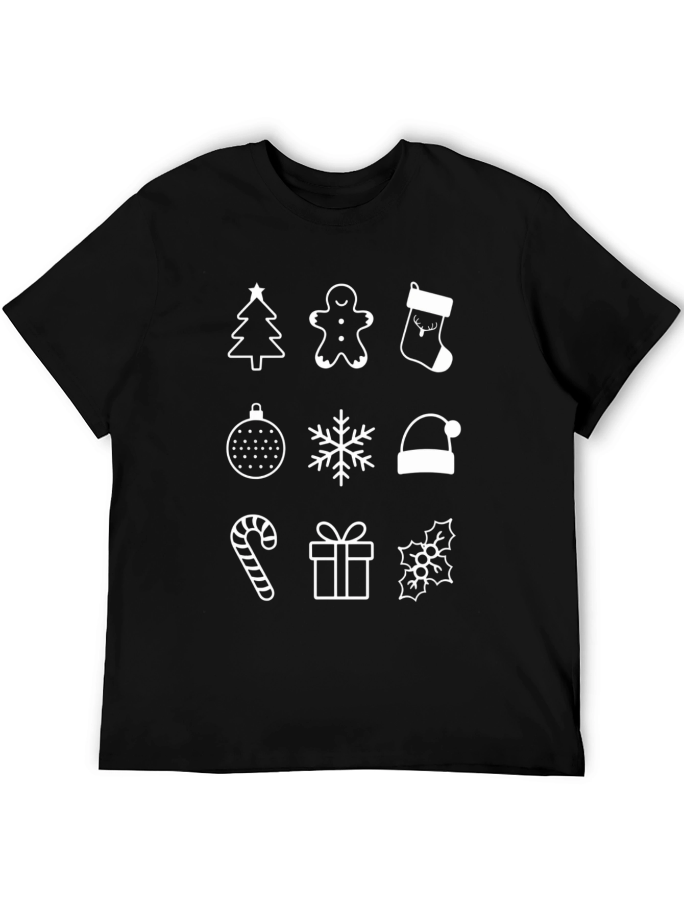 Festive Christmas Icons T-Shirt - Holiday Cheer